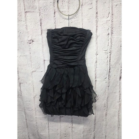 Cache Dresses & Skirts - Cache Dress Womens 0 Black Cocktail Party Ruffle Mini‎ 90s Y2K Whimsigoth Prom